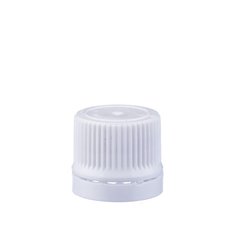 Кришка для скляних флаконів в кольорі (горловина 18), біла кришка, 1 шт.